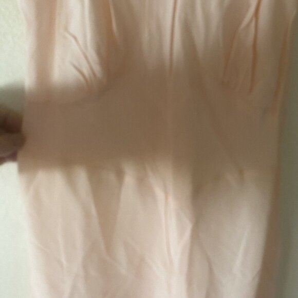 NOS Vintage Seamprufe Full Slip Womens Tall 34 Pink Lace Lingerie Midi READ - Picture 8 of 12